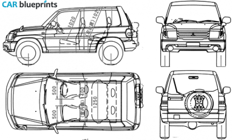 2005 Mitsubishi IO SUV blueprint