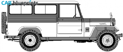 1967 Mitsubishi Jeep J40 SUV blueprint