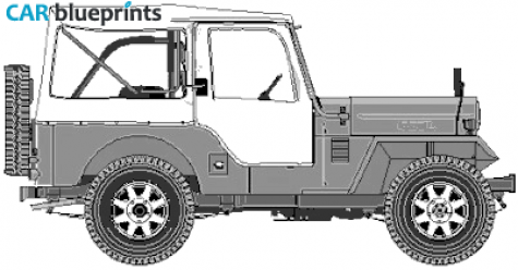 1967 Mitsubishi Jeep J50 Cabriolet blueprint