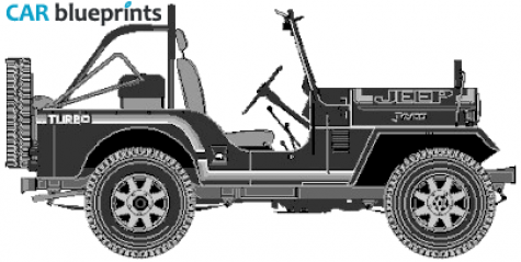 1967 Mitsubishi Jeep J50 Turbo Cabriolet blueprint