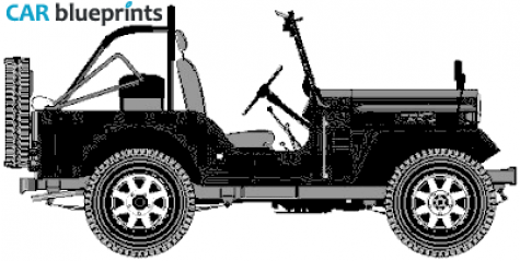 1967 Mitsubishi Jeep J50 Cabriolet blueprint