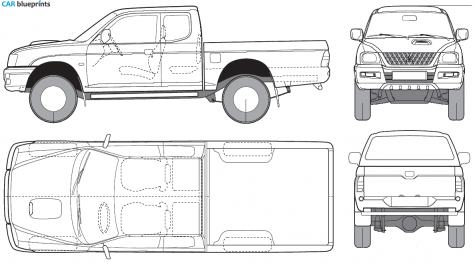 2004 Mitsubishi L 200 Pick-up blueprint