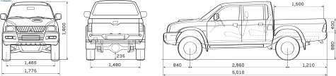 2007 Mitsubishi L200 Trojan Animal Pick-up blueprint