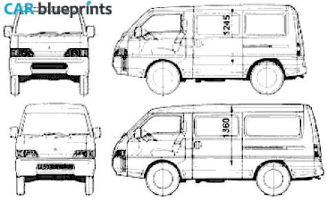 2005 Mitsubishi L 300 Microvan blueprint