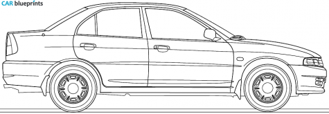 2004 Mitsubishi Lancer VII Sedan blueprint