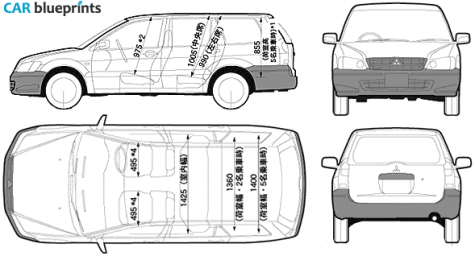 2005 Mitsubishi Lancer C VAN Wagon blueprint