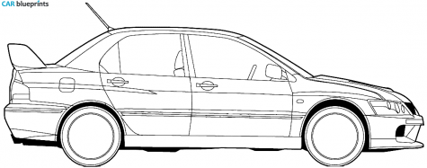 2006 Mitsubishi Lancer Evolution IX Sedan blueprint