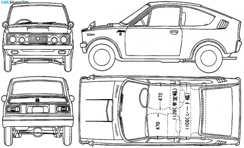 1971 Mitsubishi Minica Skipper Hatchback blueprint