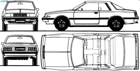 1983 Mitsubishi Sapporo Coupe blueprint