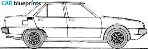 1983 Mitsubishi Tredia Sedan blueprint