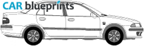 2001 Mitsubishi Carisma Sedan blueprint