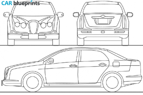 2010 Mitsuoka Nouera Sedan blueprint