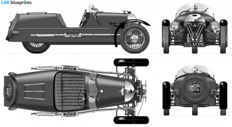 1934 Morgan Super Sports Colmore Roadster blueprint