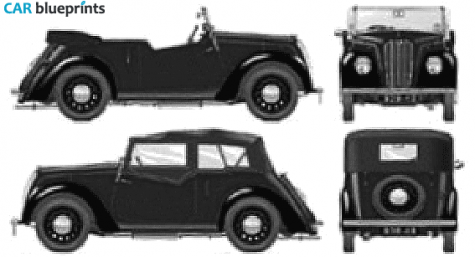 1939 Morris 8 Series E Tourer Cabriolet blueprint