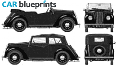 1939 Morris 8 Series E Tourer Cabriolet blueprint