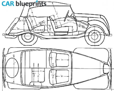 1938 Morris Eight Series E Tourer Cabriolet blueprint