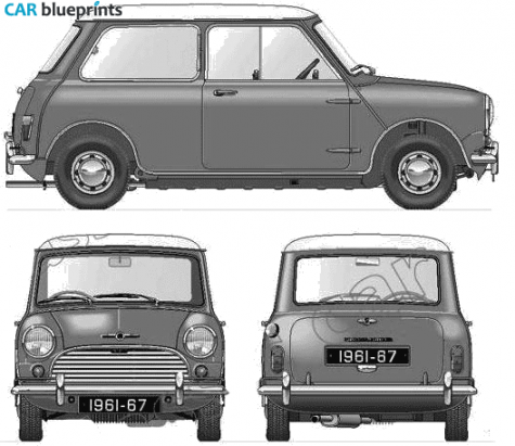 1963 Morris Mini Cooper Hatchback blueprint