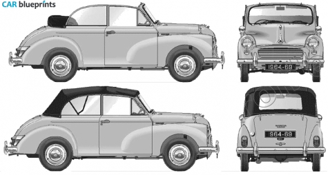 1964 Morris Minor 1000 Tourer Cabriolet blueprint