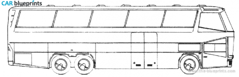 1981 Neoplan N117 Spaceliner Bus blueprint