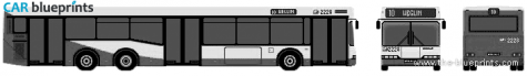 2005 Neoplan N4020 Bus blueprint