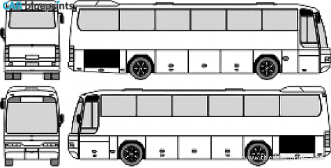 2005 Neoplan Transliner N316SHD Bus blueprint