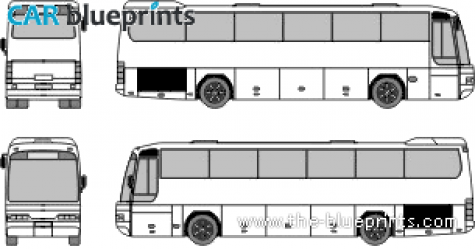 2005 Neoplan Transliner N316SHD Bus blueprint