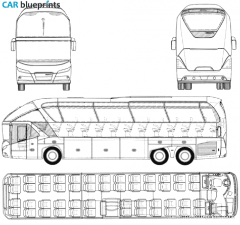 2006 Neoplan Starliner SHD Bus blueprint