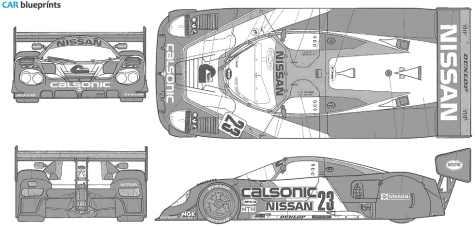 Nissan R 89C Coupe blueprint