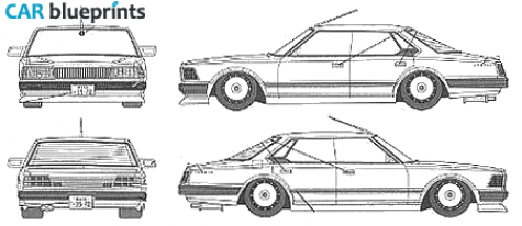 1979 Nissan Cedric V 430 Turbo Brougham Sedan blueprint