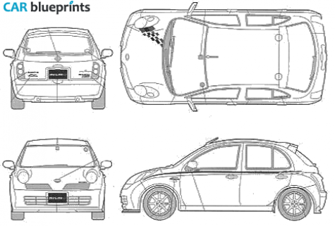 Nissan March S-tune Nismo Hatchback blueprint