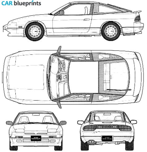 1989 Nissan 180SX Coupe blueprint