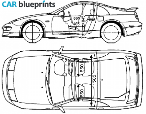 1998 Nissan 300 Z Fairlay Coupe blueprint