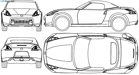 2009 Nissan 370Z Roadster blueprint