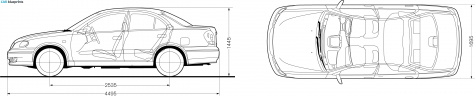 2000 Nissan Almera Sedan blueprint