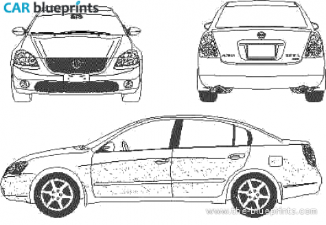 2003 Nissan Altima Sedan blueprint