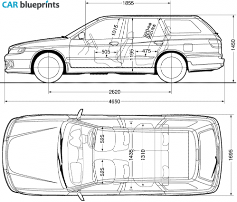 2000 Nissan Avenir Wagon blueprint