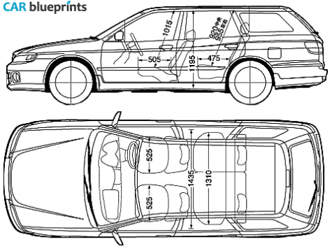 2001 Nissan Avenir SUV blueprint