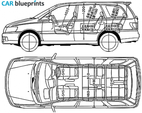 2002 Nissan Bassara Wagon blueprint