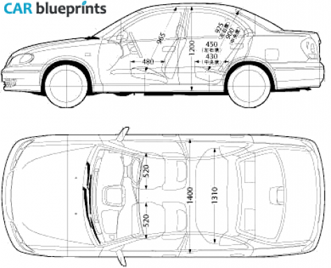 2005 Nissan Bluebird Sylphy Sedan blueprint