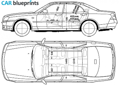 2004 Nissan Cedric Sedan blueprint