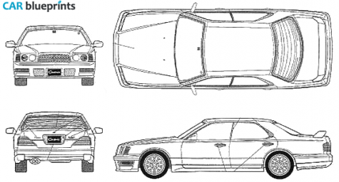 1987 Nissan Cedric VII Y31 GranTurismo SV Ultima Aeropackage Sedan blueprint