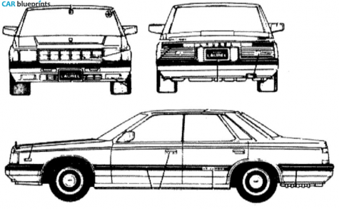 1988 Nissan Cima Y31 Sedan blueprint