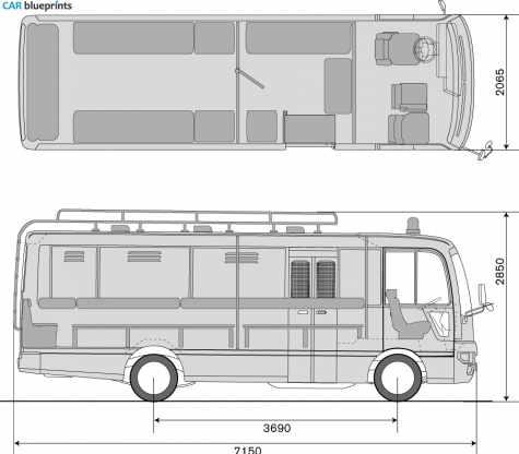 2008 Nissan Civilian Security Bus blueprint