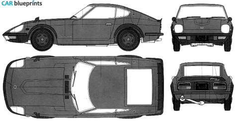 Nissan Fairlady 240 ZG Coupe blueprint