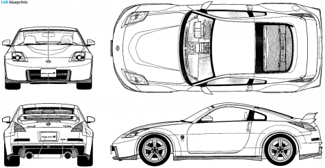 2007 Nissan Fairlady Z 350Z Nismo Coupe blueprint