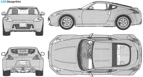 2009 Nissan Fairlady Z 370Z Coupe blueprint