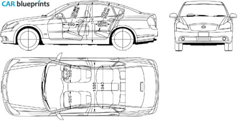 2005 Nissan Fuga Sedan blueprint