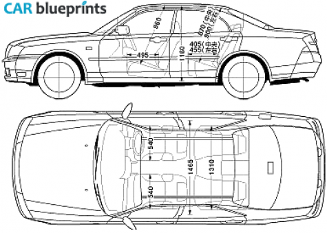 2004 Nissan Gloria Sedan blueprint