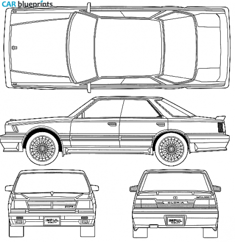 1979 Nissan Gloria 430 630R Sedan blueprint