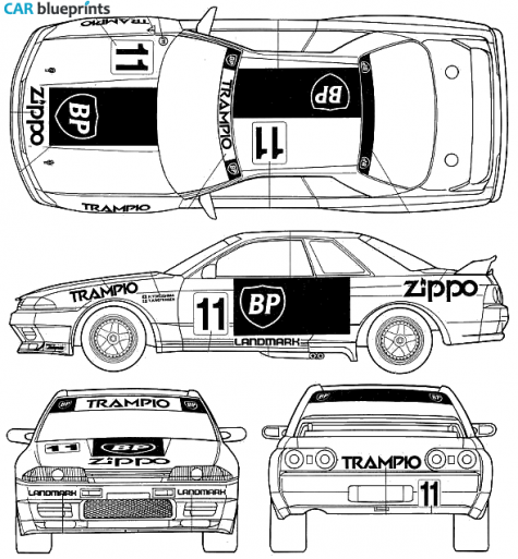 1993 Nissan Skyline R32 GT-R BP Oil Coupe blueprint